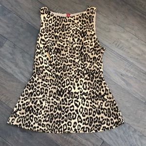 Leopard Banana Republic Peplum Top
